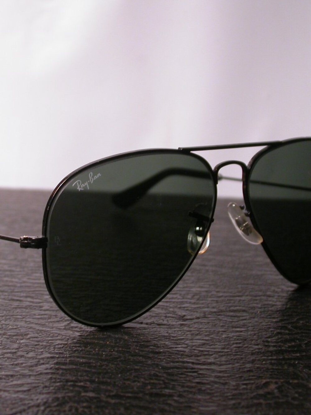 Ray Ban Black Metal Aviator Shades Sunglasses Made in USA FRAME ONLY